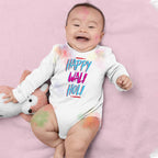 Bon Organik Unisex Happy wali Holi Bodysuit Baby