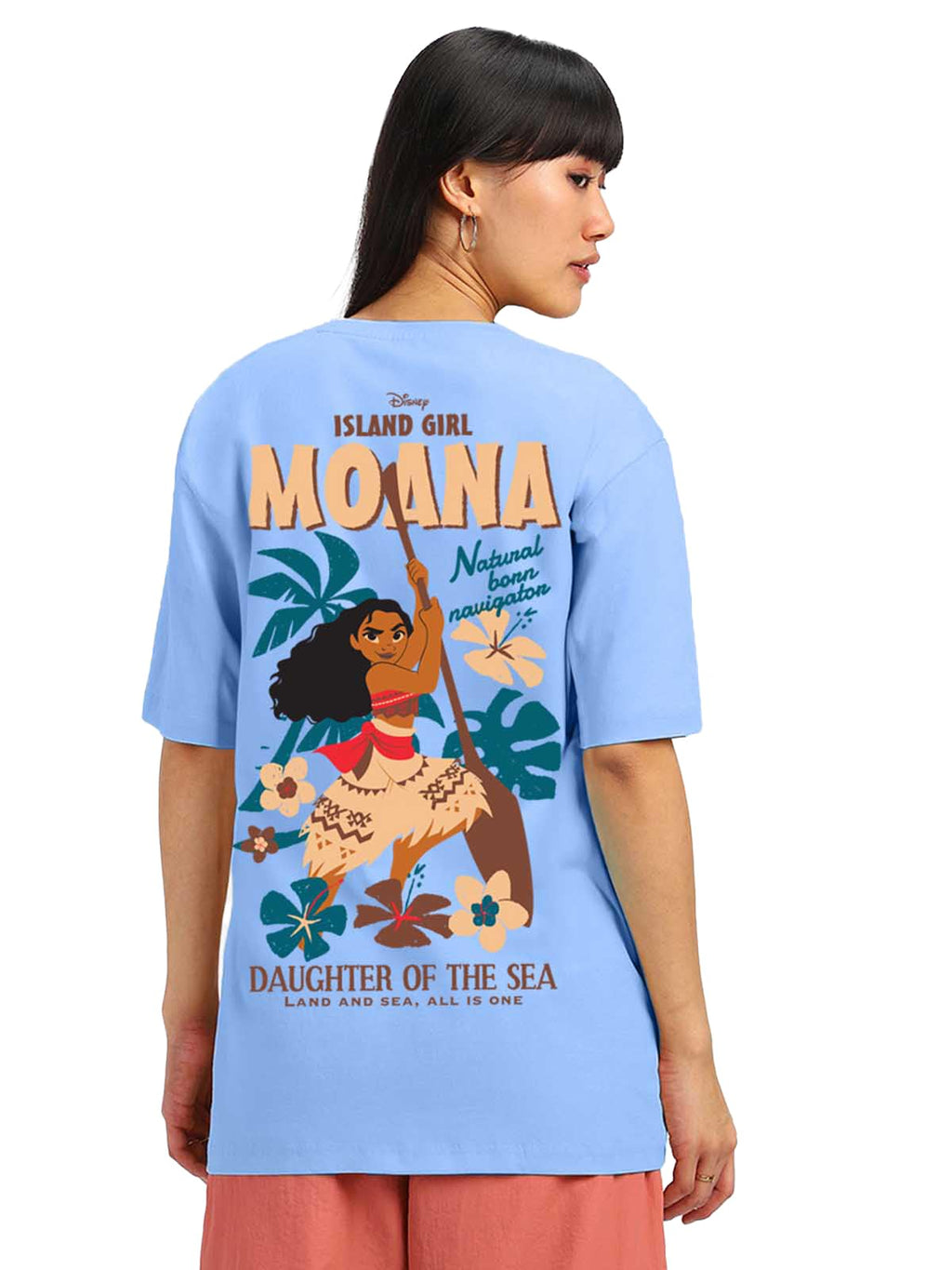 Juneberry 100% Pure Cotton Oversized Baggy Fit Official Disney Merchandise Cool & Goofy Graphic Printed T-Shirt For Women (Os_Ds