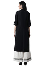 W For Woman Women'S Viscose Regular Fit Embroidered And Printed Shirt Kurta