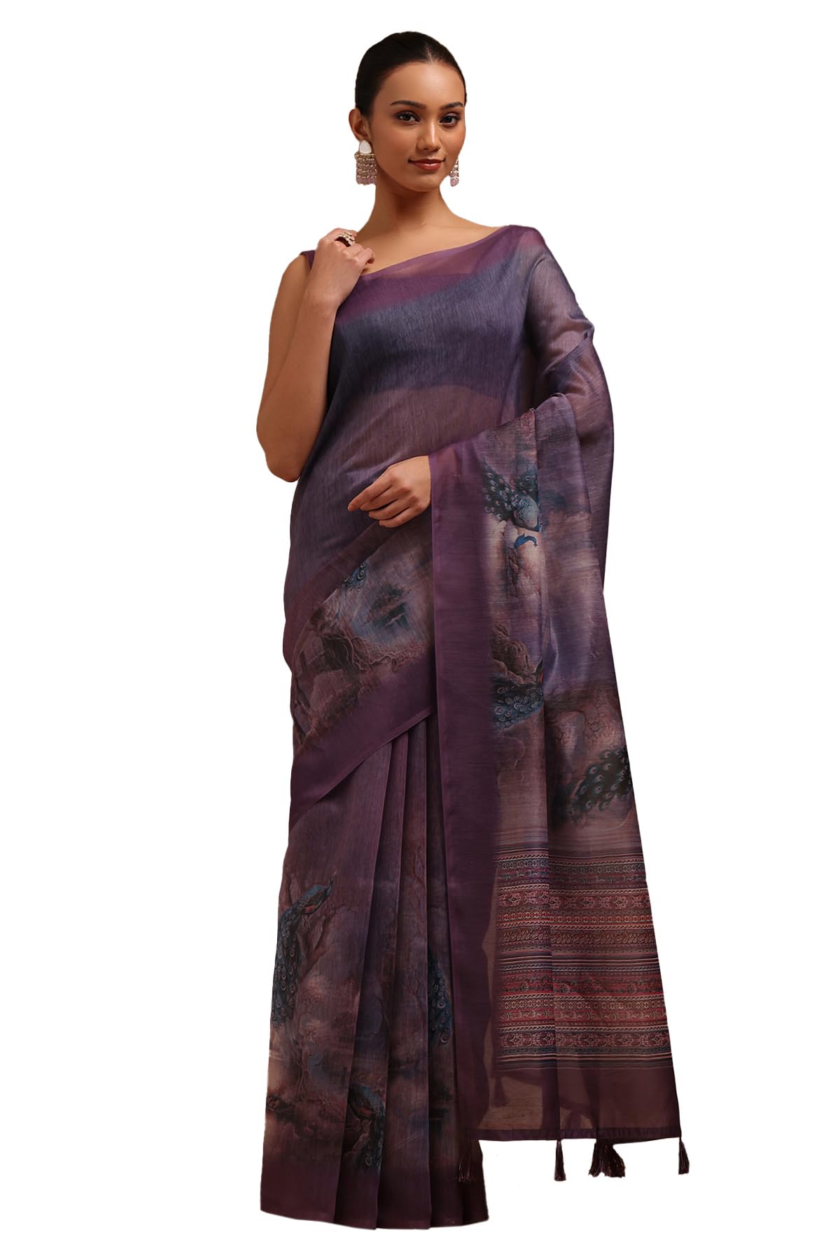 Soch Women Chanderi Bird Motifs Saree