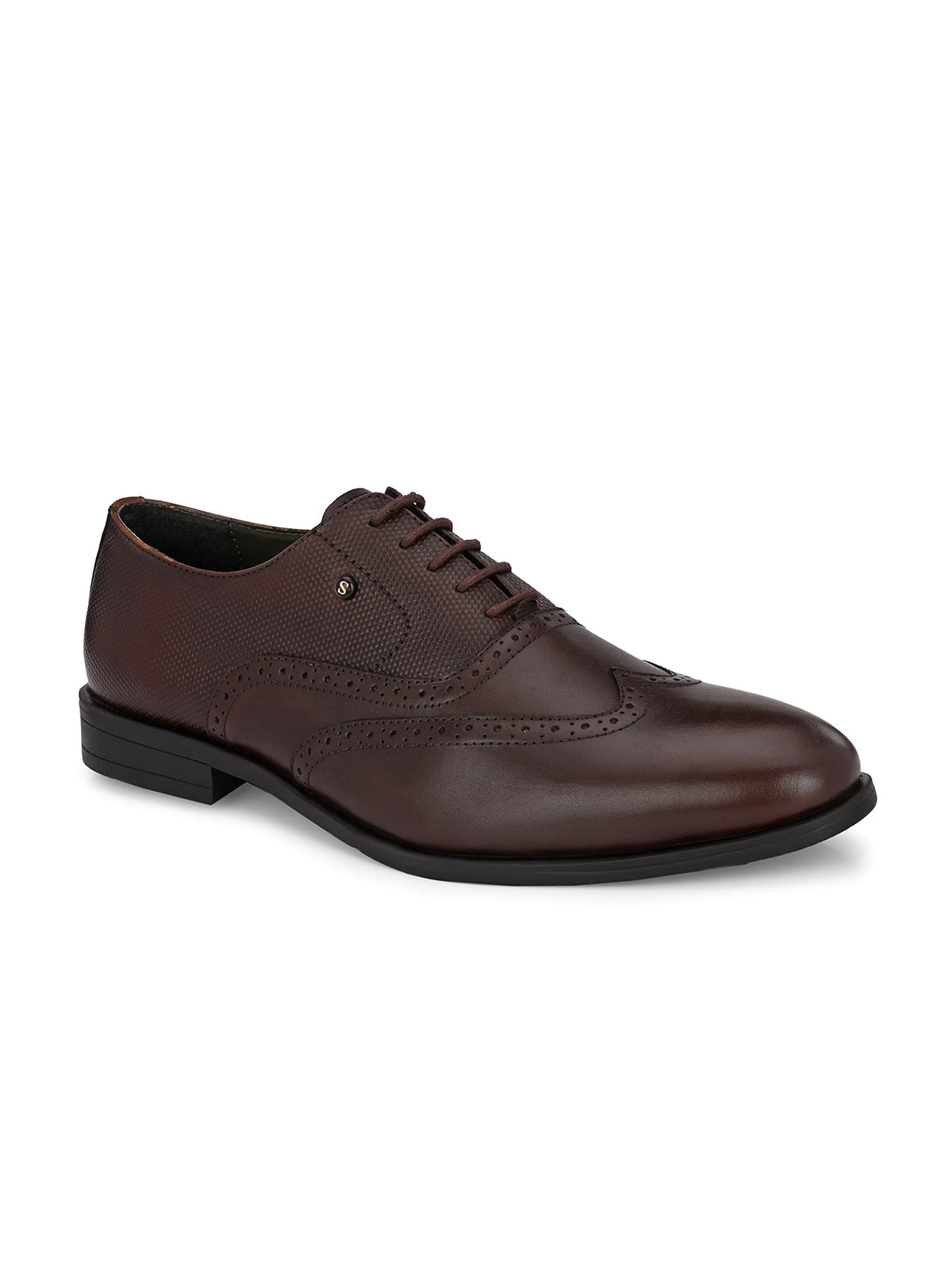 San Frissco Mens Formal Shoes Leather Brogues Lace Up Footwear Cushioned Footbed with TPR Sole Lightweight, Flexible and Stylis 11