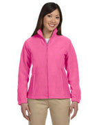 Ladies 8 oz Full-Zip Fleece - BLAcK - XS(D0102H76WAJ)
