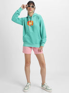 Juneberry Cotton Fleece Oversized Fit Graphic Printed Full Sleeve Hooded Sweatshirt For Women/Girls (Available In S To 3Xl) (Jhd