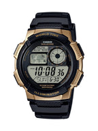 Casio Men's '10 Year Battery' Quartz Stainless Steel and Resin Watch, Color:Black (Model: AE-1000W-1A3VCF)