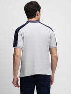 Dennis Lingo Mens Cotton Grey Polo Neck T-Shirt (Solid)