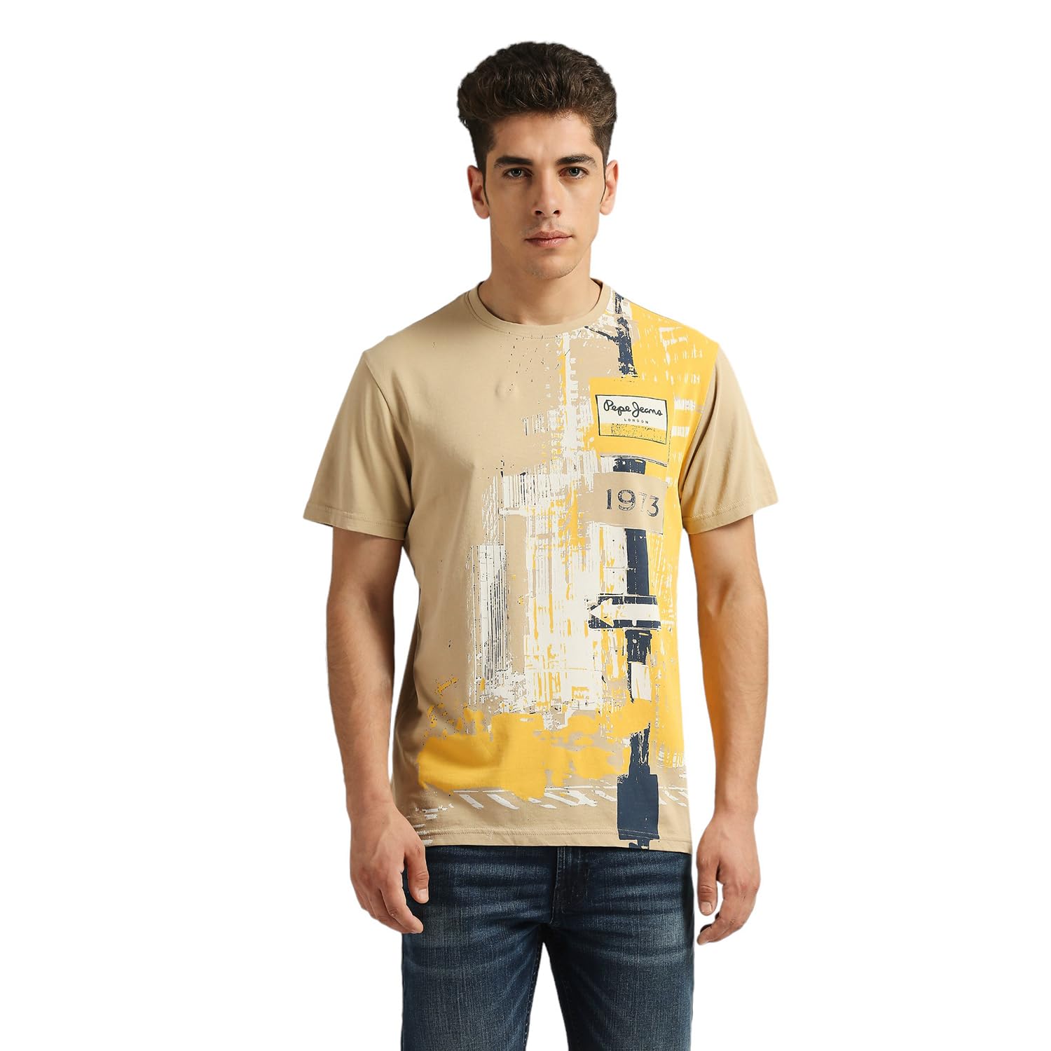 Pepe Jeans MenS Slim Fit T-Shirt (Pm509529_Stormy Sea Blue