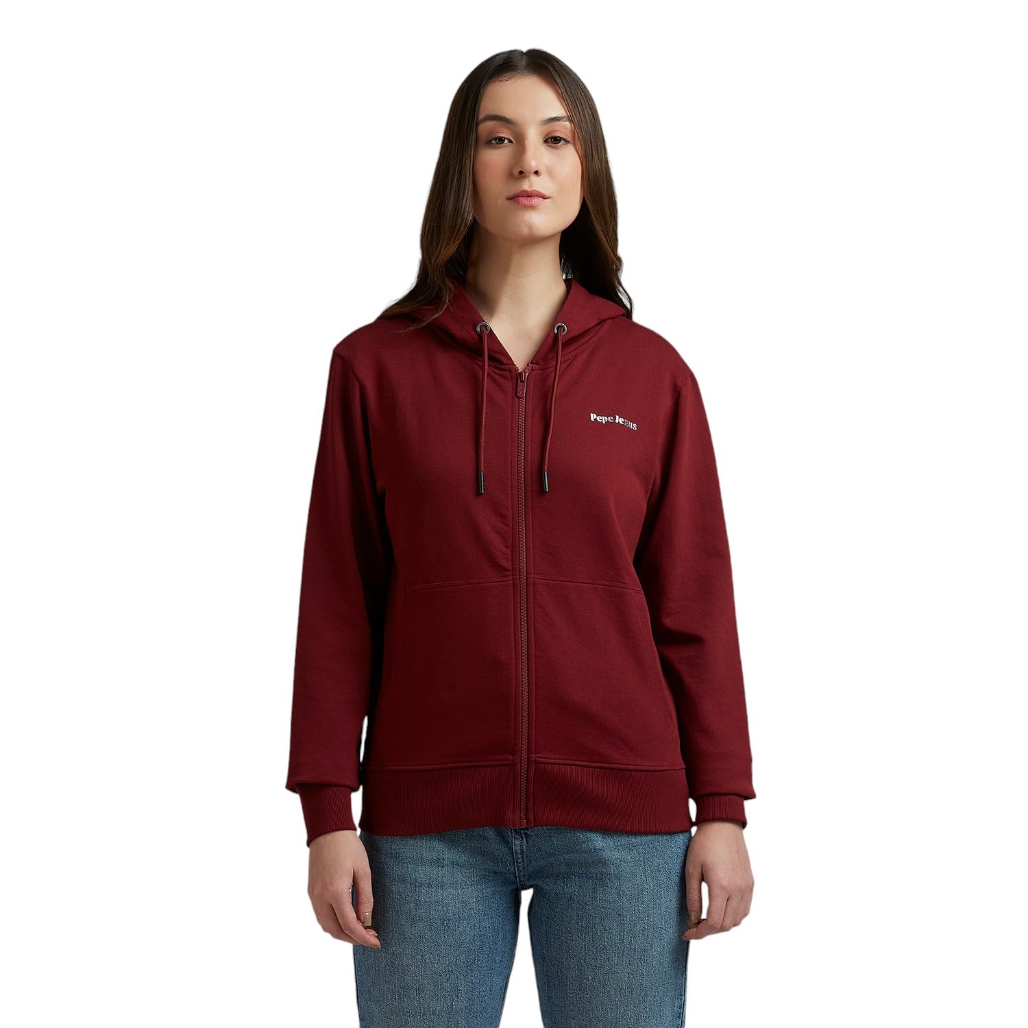 Olive Full Sleeve Hooded Sweatshirt