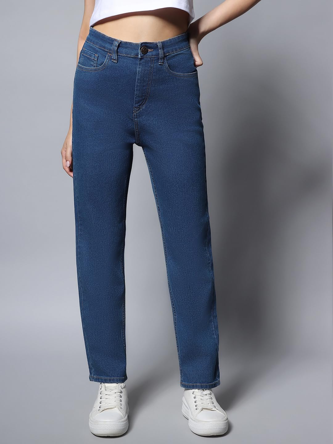 HIGH STAR Womens Straight Fit Stretchable Jeans