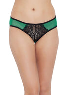 Clovia Womens Lace Bikini Style Underwear (Pack of 1) (PN3001P17S_Green_S)
