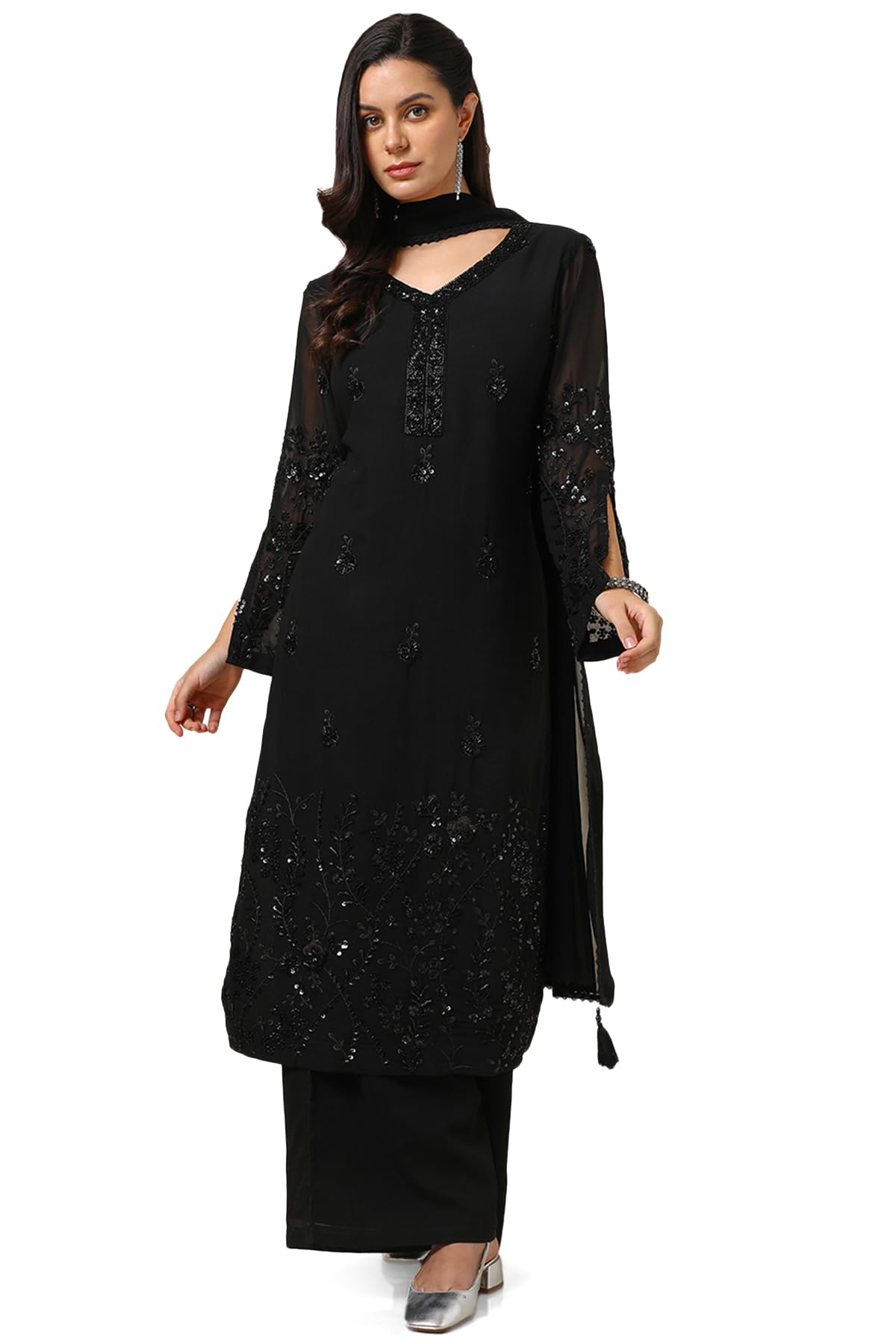 Soch Women Georgette Blend Suit Set with Sequins