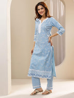 Libas WomenS Cotton Blend Kurta Set (99346R