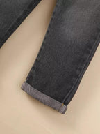 Kotty Girls Regular Fit Solid Jeans Onyx Black