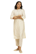 W For Woman Women'S Viscose Floral Kurta & Straight Pant (23Austws10487-113570_White