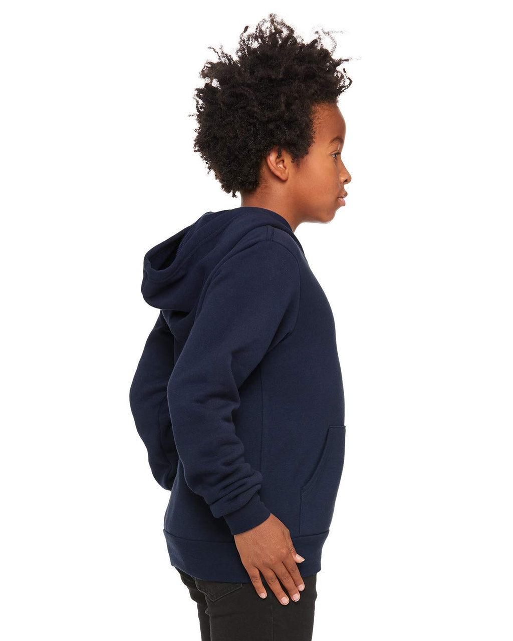 Youth Sponge Fleece Pullover Hooded Sweatshirt - BLAcK - S(D0102H7W35T)
