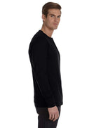 Mens Jersey Long-Sleeve Henley - WHITE - S(D0102H785F2)