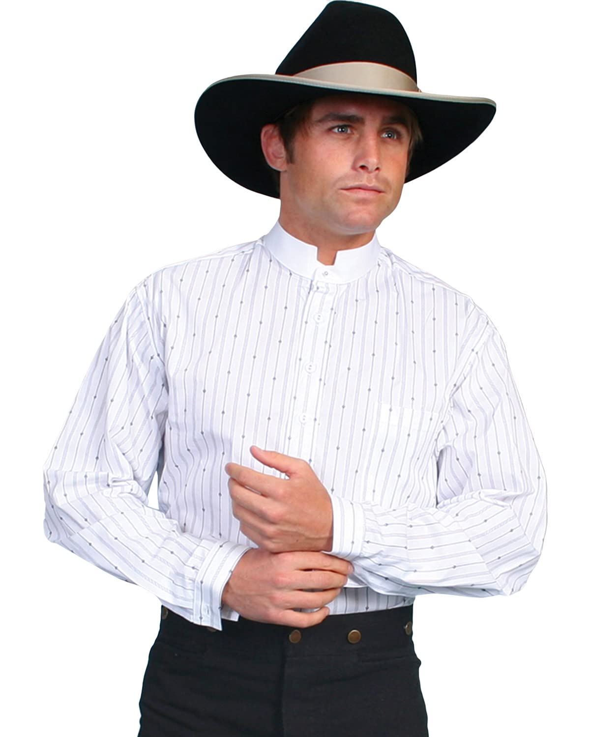 FLUR STRIPE NOTCH COLLAR SHIRT