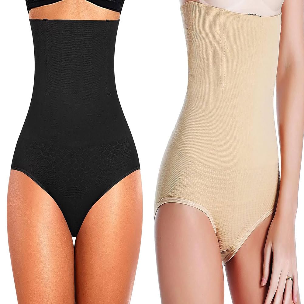 MLD Women Shapewear, High Waist Tummy Control Panty, Butt Lifting Body Shaper Briefs, Waist Slimming Panties & Thigh SVG902 (Bei 2