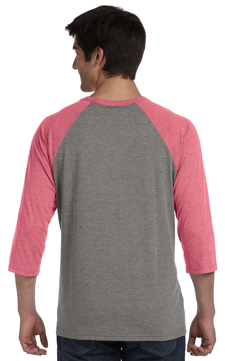 Unisex 34-Sleeve Baseball T-Shirt - gRY cHR BLK TRB - S(D0102H7Wg62)