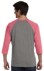 Unisex 34-Sleeve Baseball T-Shirt - gRY cHR BLK TRB - S(D0102H7WgZX)