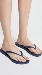 Havaianas Women's Slim Flip Flop Sandals, Navy Blue, Size 6 Women's