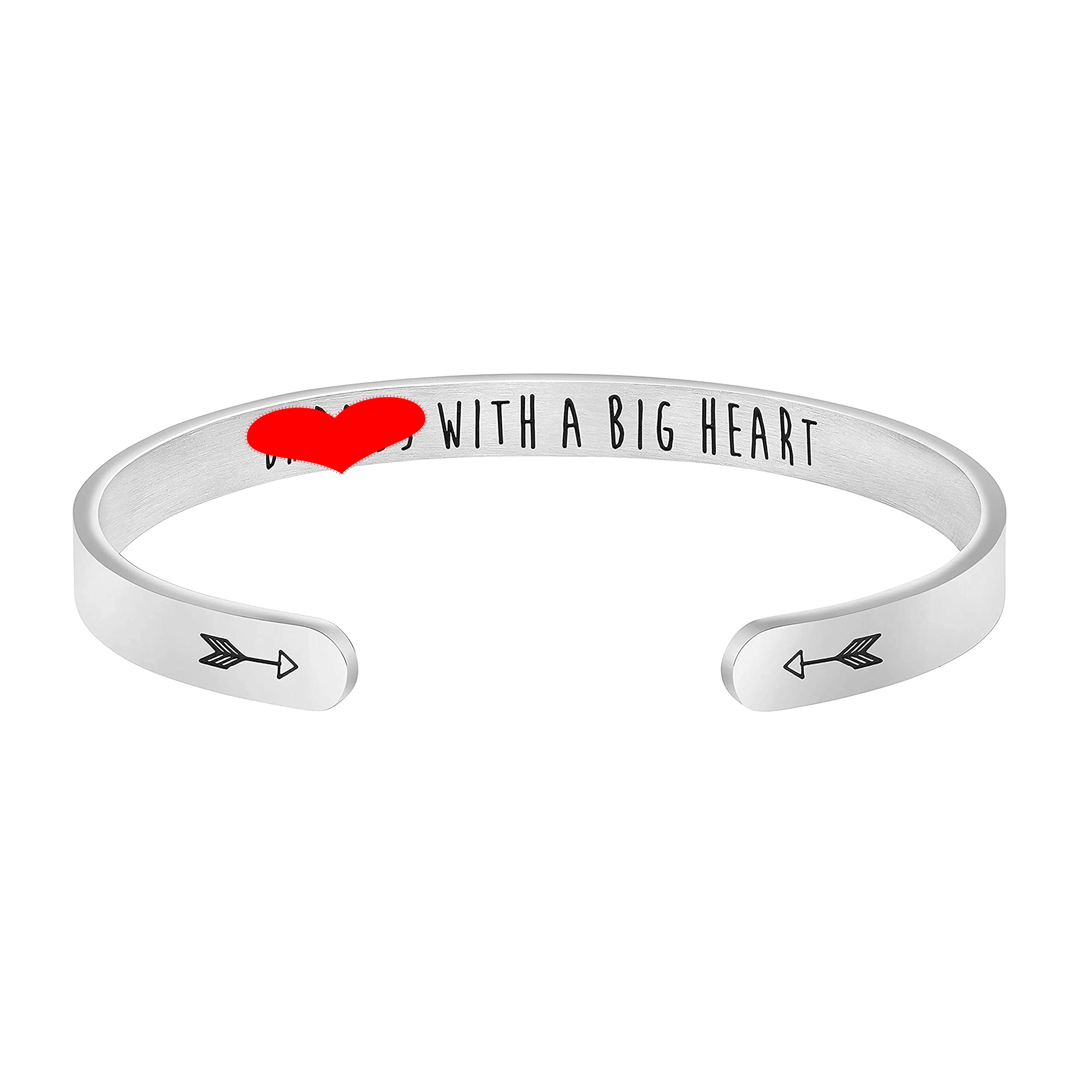 Inspirational Jewelry for Women Cuff Bracelet for Women Birthday Christmas Day Gifts Stainless Steel Jewlery Mantra with A Big H