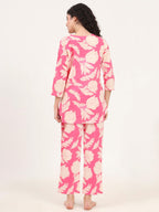 Tee Projekt Co Ord Set For Women Stylish | Ethnic Co Ord Set For Women Pink