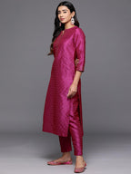 Varanga WomenS Silk Blend Kurta Set (Vskd32018_Vardup022_Pink