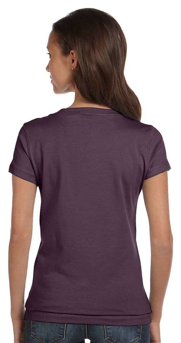 Ladies Jersey Short-Sleeve V-Neck T-Shirt - DARK gRY HEATHER - S(D0102H78FL8)