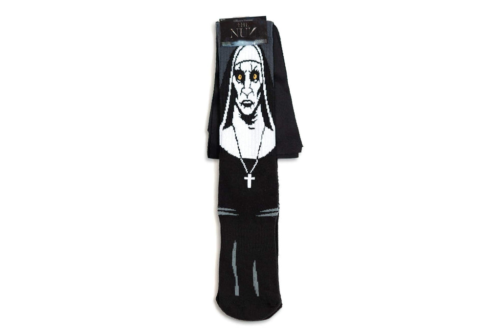 The Nun Athletic Crew Socks - Breathable 3D Printed Dress Socks for Adults & Teens - Unisex Black Tube Novelty Socks Great for H