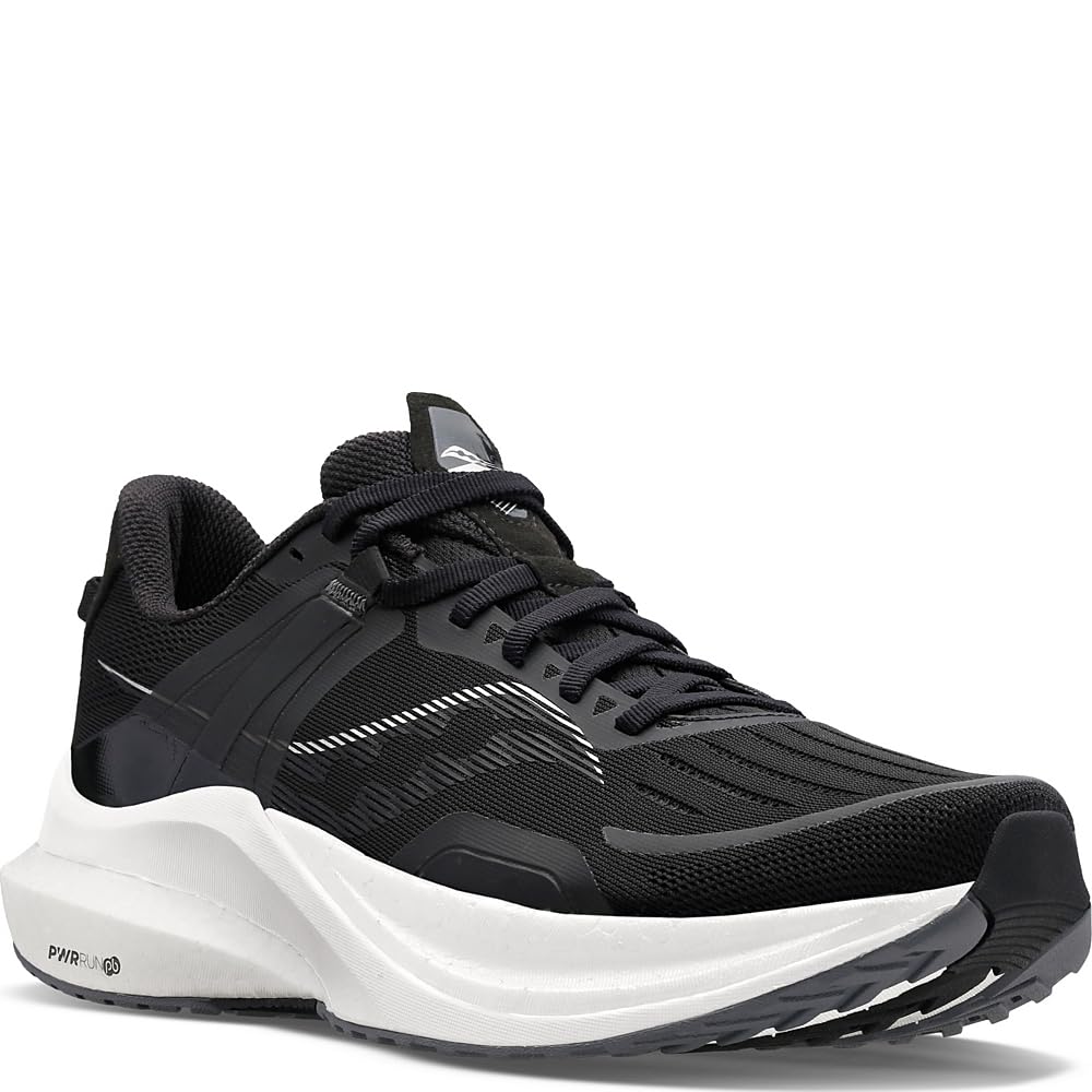 Saucony Men's Tempus Running Shoe, Black/Fog, 9