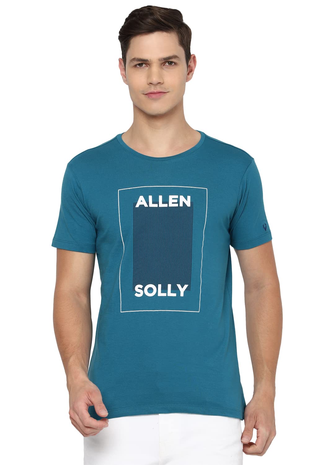 Allen Solly Men Regular Fit Graphic Casual Crew Neck T-Shirt