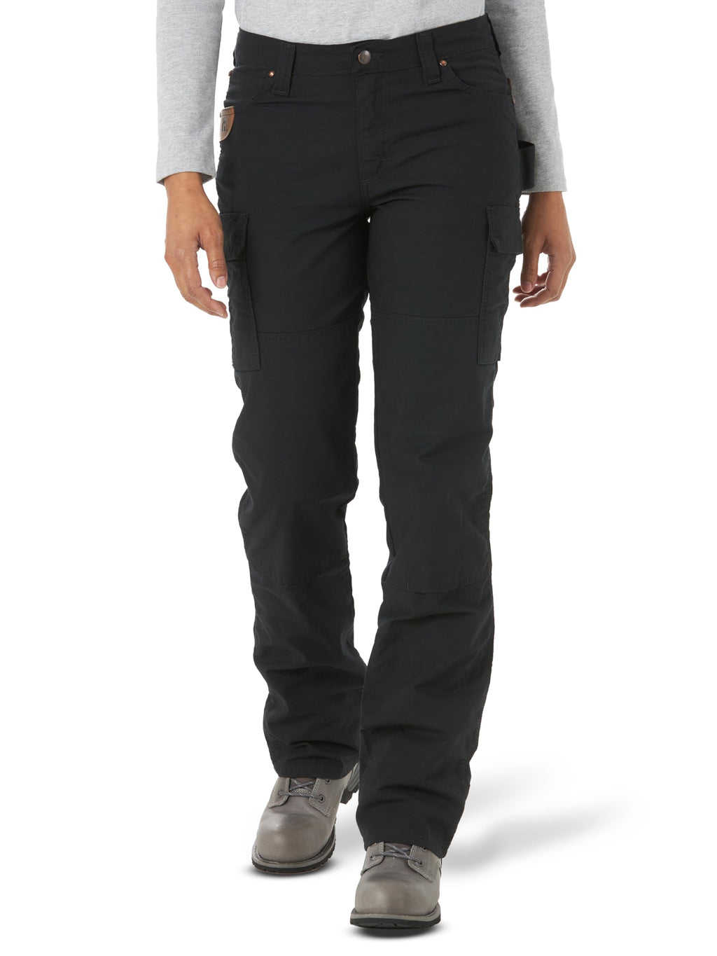 Wrangler Riggs Workwear womens Ranger Cargo Work Utility Pants, Black, 6 30 US