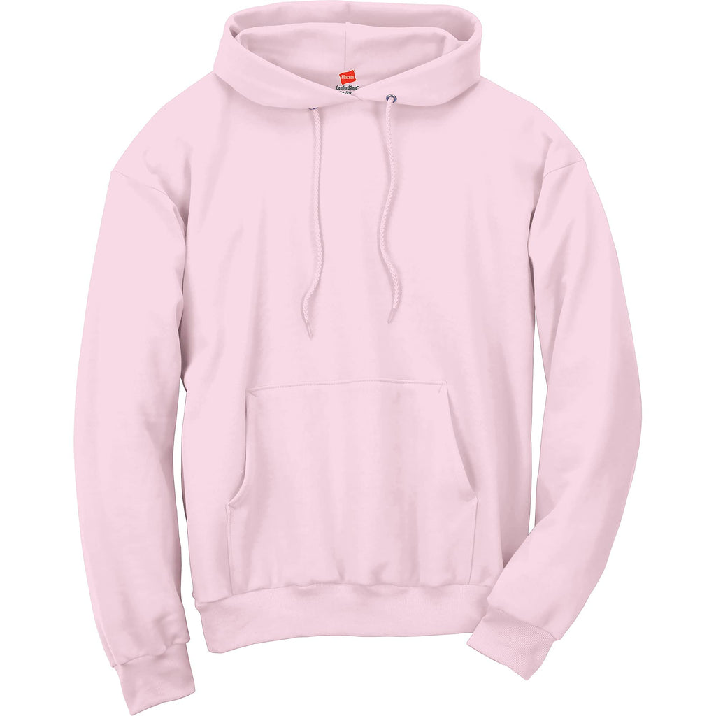 Hanes Men's Pullover EcoSmart Hooded Sweatshirt, pale pink, 5X Large