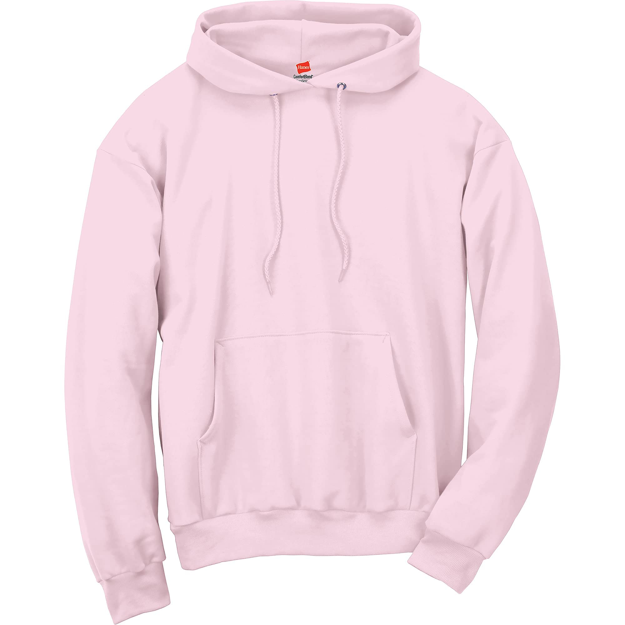 Hanes Men's Pullover EcoSmart Hooded Sweatshirt, pale pink, 5X Large