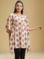 Tee Projekt Casual Crepe Kimino Sleeves Womens Kaftan Dress ll Kaftan Casual & Everyday Kurta (Pack of 2) Green-Maroon