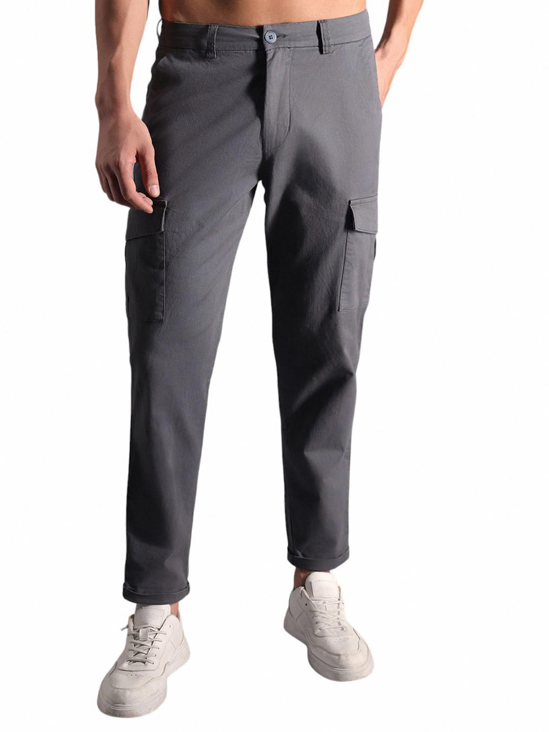 High Star MenS Regular Pants (Hsmwts2402_Ch_Charcoal