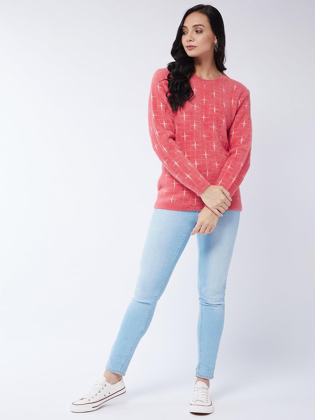 Modeve Women All Over Print Coral Sweater For Winters||Winterwear||
