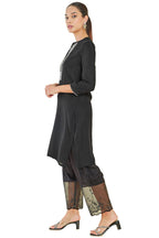 Soch Women Black Rayon Solid Kurta