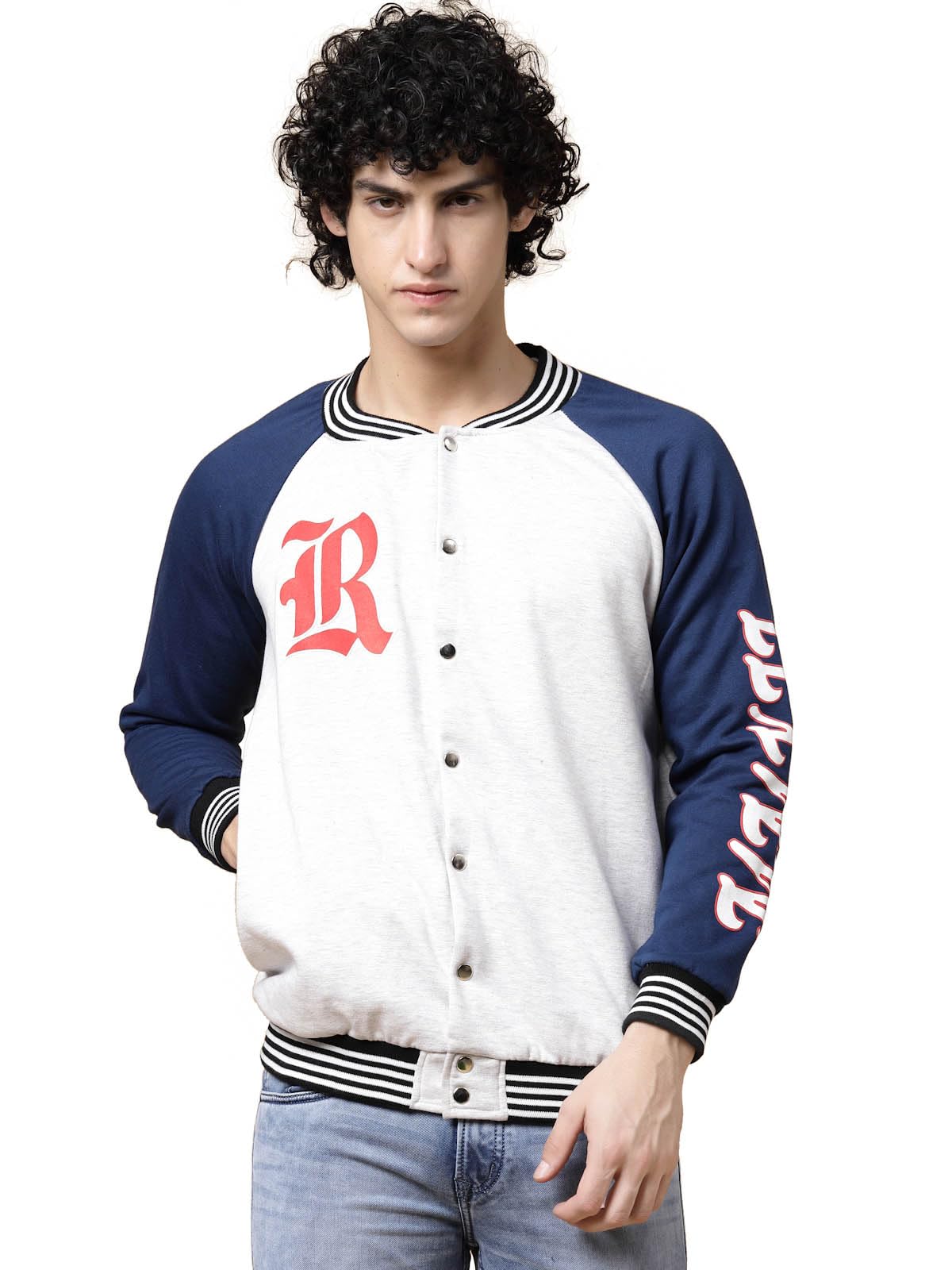 Rigo Varsity Jacket for Men | Streetwear Varsity Jacket | Puff Print Varsity Jacket | Oversized Varsity Jacket for Men