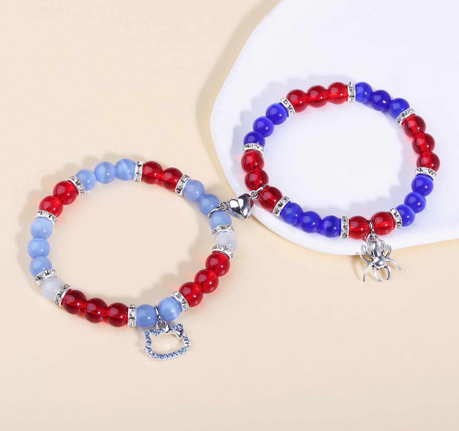 Miss Pink Matching Bracelets for Couples Best Friend, Kitty Spider Couples Bracelets Bff Friendship Matching Bracelet Jewelry Ch