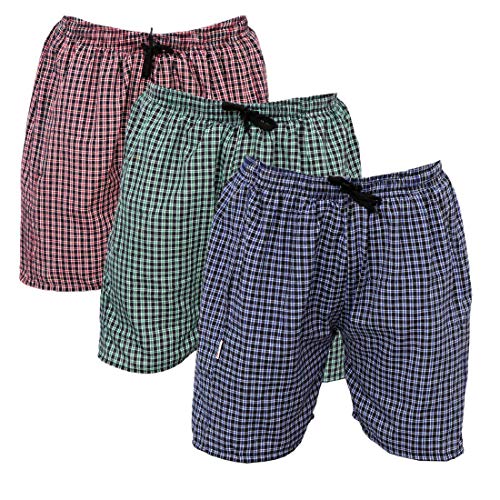 Digital Shopee MenS Cotton Shorts Boxers, Multicolour, Pack Of 3, X-Large