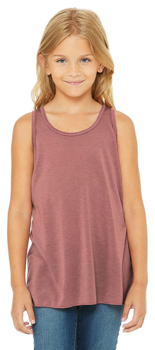 Youth Flowy Racerback Tank - WHITE - M(D0102H7WISP)