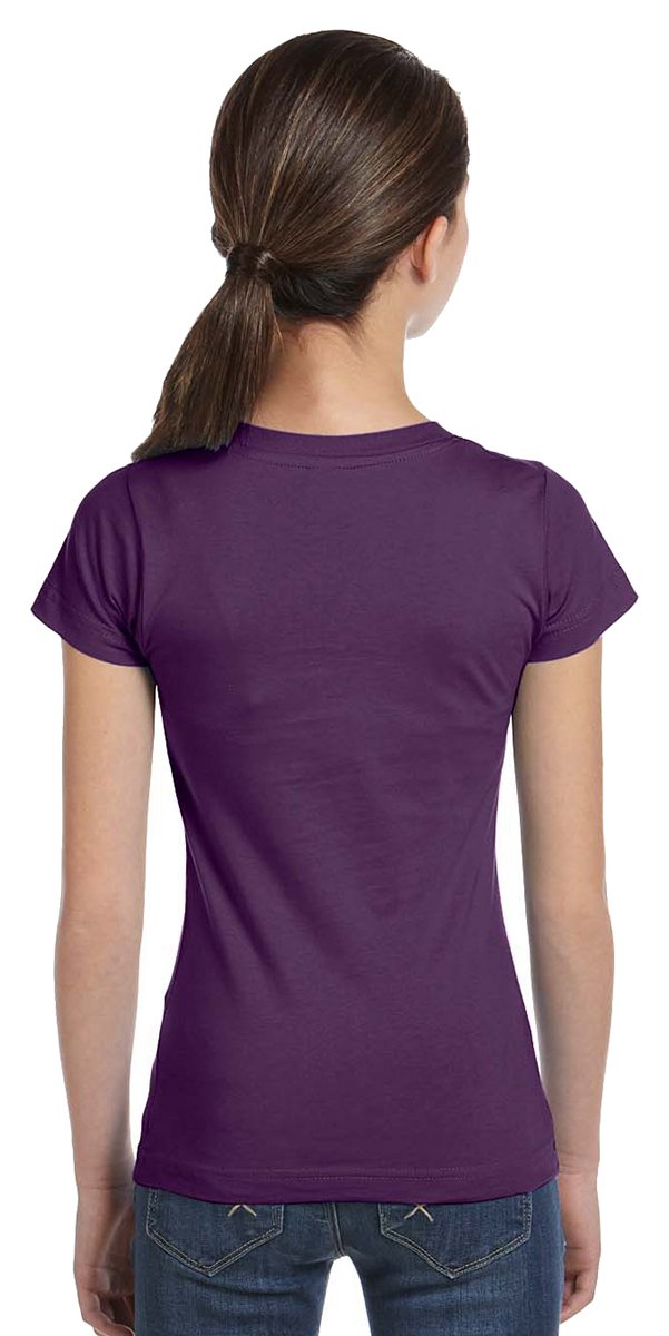 girls Fine Jersey T-Shirt - AQUA - XS(D0102H7M66X)