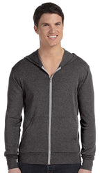 Unisex Triblend Full-Zip Lightweight Hoodie - cHAR BLK TRIBLND - XS(D0102H7WXVP)
