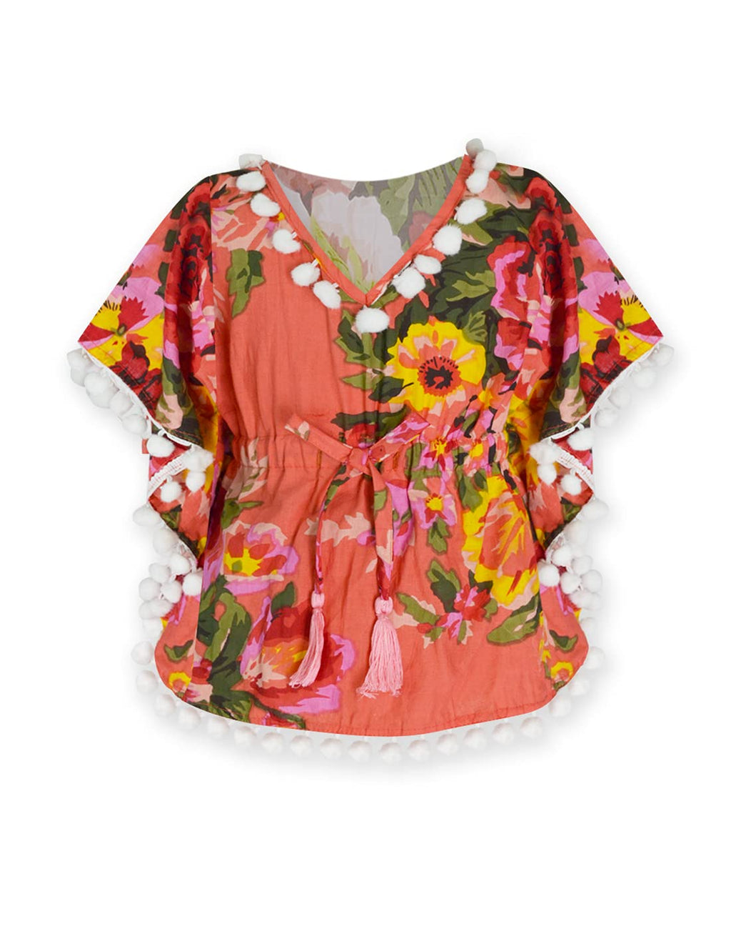 A.T.U.N. (ALL THINGS UBER NICE) Girls Floral Printed Regular Kaftan Top