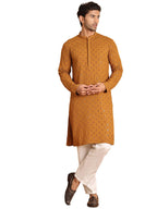 Jompers Mens Embroidered & Sequins Straight Kurta Set