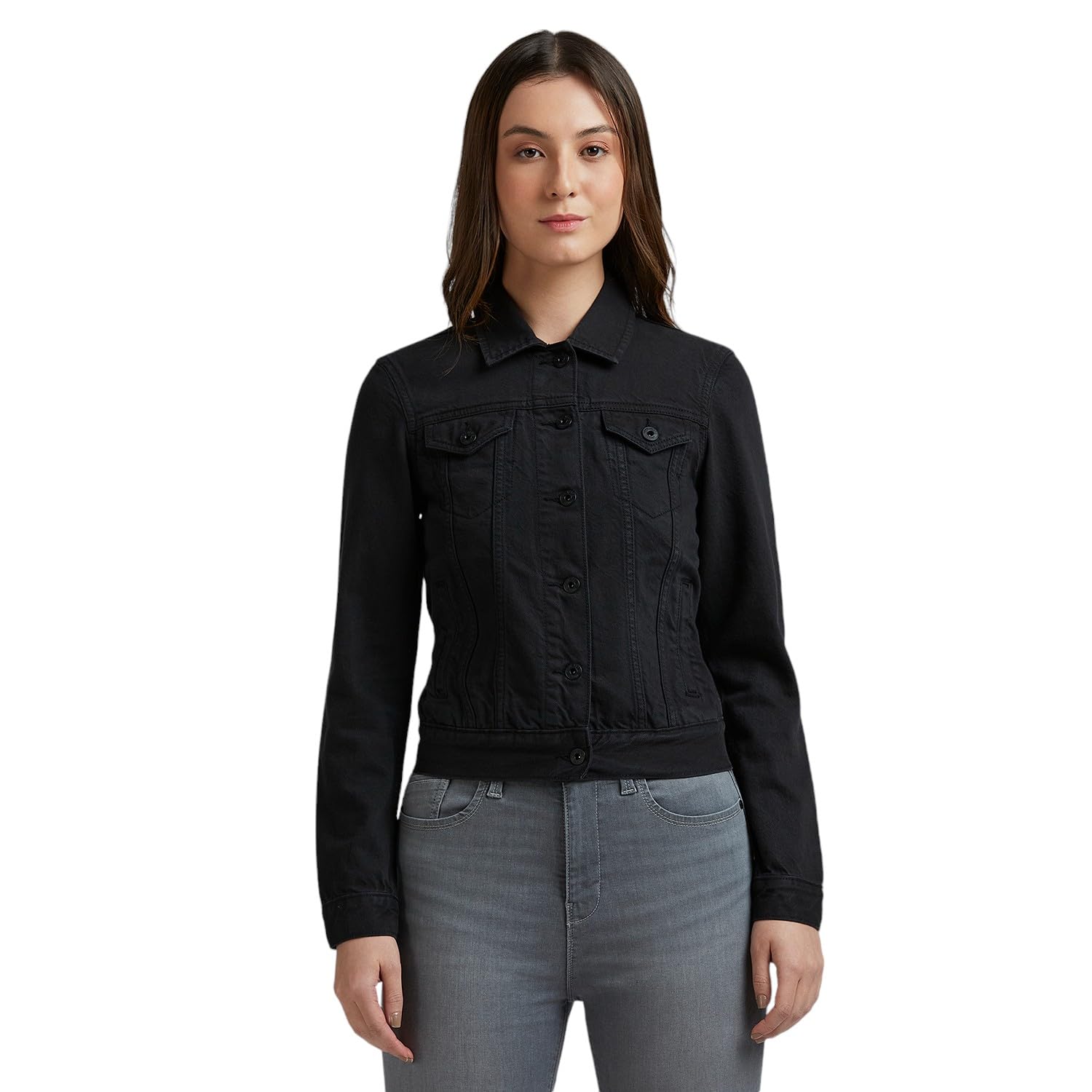 Black Full Sleeve Denim Jacket