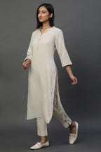 Aurelia WomenS Rayon Regular Kurta (24Fea15023-606393_Natual