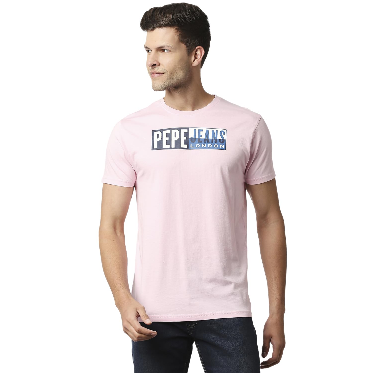Pepe Jeans MenS Printed Slim Fit T-Shirt (Pm508734_Pink S)