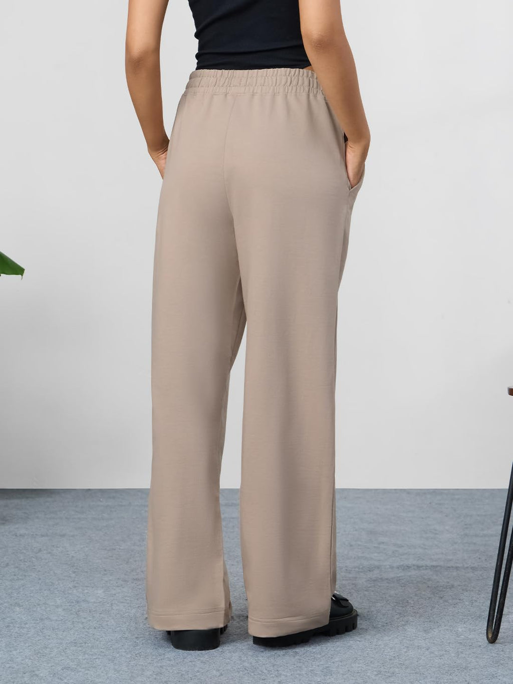 The Souled Store Flared Joggers: Biscuit Brown Women and Girls Pull On Solid Cotton Flared Joggers